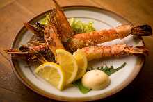 Grilled Natural Jumbo Prawn with Salt