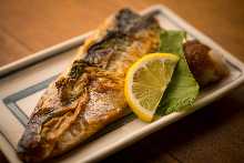 Salted and grilled mackerel