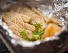 Grilled Enoki Mushrooms in Foil