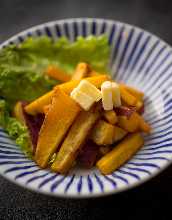 Fried and buttered sweet potato