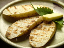 Japanese yam cut into strips