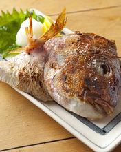 Grilled fish head