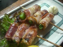 Asparagus skewer