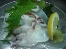 Octopus sashimi