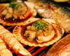 Live scallop grilled with butter