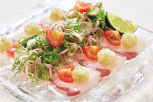 Yellowtail carpaccio