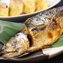 Salted and grilled mackerel