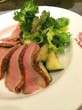 Marinated duck and vegetables
