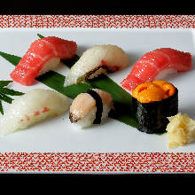 Assorted nigiri sushi, 6 kinds