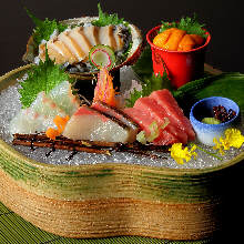 Assorted sashimi of the season