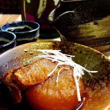 Yellowtail and daikon radish