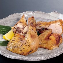 Fried half body of chicken