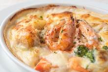 Shrimp gratin