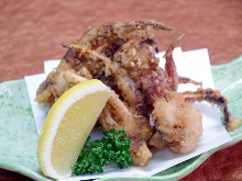 Fried squid legs