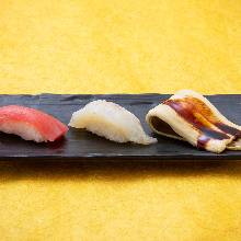 Assorted nigiri sushi, 3 kinds