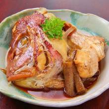 Simmered bony fish parts