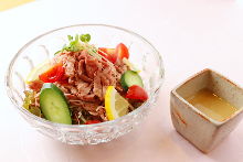 Beef shabu-shabu salad