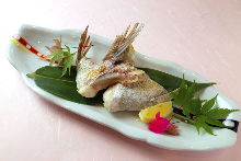 Grilled fish gill area