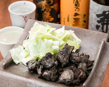 Charcoal grilled meat