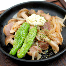 Grilled mushrooms with butter