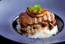 Steak rice bowl