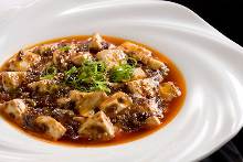 Spicy tofu and ground meat