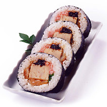 Seafood futomaki sushi rolls