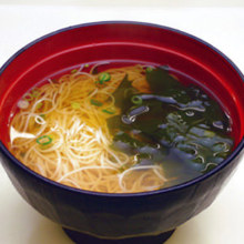 Somen (Wheat noodles) in hot broth