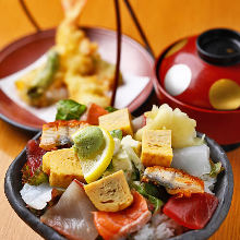 Seafood rice bowl of the day