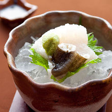 Pike conger sashimi