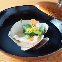 Steamed with sake Steamed with sake