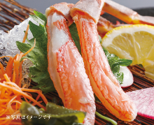 Crab sashimi