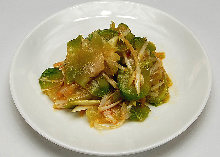 Fresh Sichuan vegetable(Zha cai) and flavored green onion with sesame oil