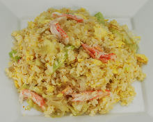 Crab and lettuce fried rice
