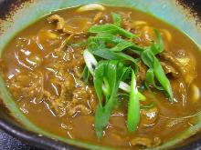 Wheat noodles in a curry broth