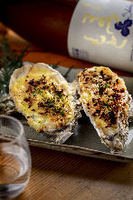 Oven-grilled oysters