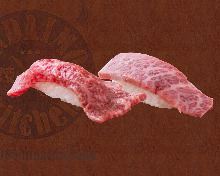 Beef nigiri sushi