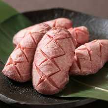 Thickly sliced salted tongue