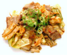 Stir-fried pork with kimchi