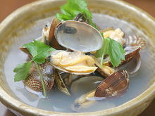 Manila clams steamed with sake