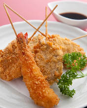 Assorted fried cutlet skewers, 5 kinds