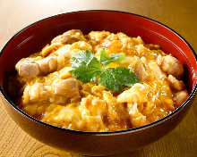 Oyako chicken and egg rice bowl meal set