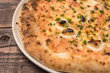 Salted roe and potato pizza