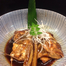 Simmered bony fish parts