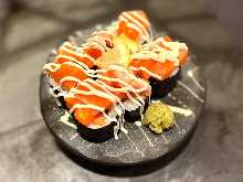 Overflowing.Salmon Mayo Roll