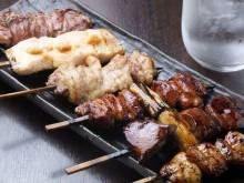 Assorted grilled chicken skewers, 5 kinds