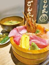 Seafood rice bowl