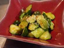 Smashed cucumber salad