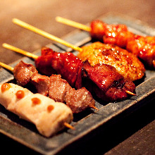 Assorted grilled chicken skewers, 5 kinds