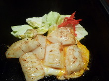 Teppan-yaki(cooked on a griddle)